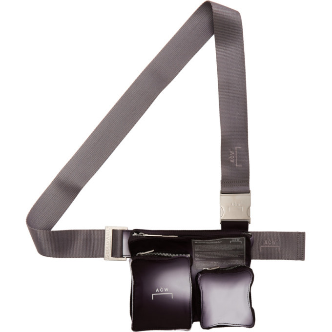A-Cold-Wall* SSENSE Exclusive Black and Grey Utility Holster Bag A 