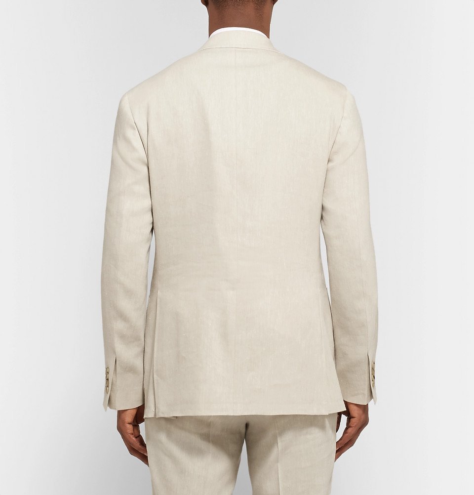 Canali - Beige Kei Slim-Fit Linen and Wool-Blend Suit Jacket - Beige Canali