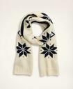 Brooks Brothers Women's Wool Cashmere Knit Snowflake Scarf