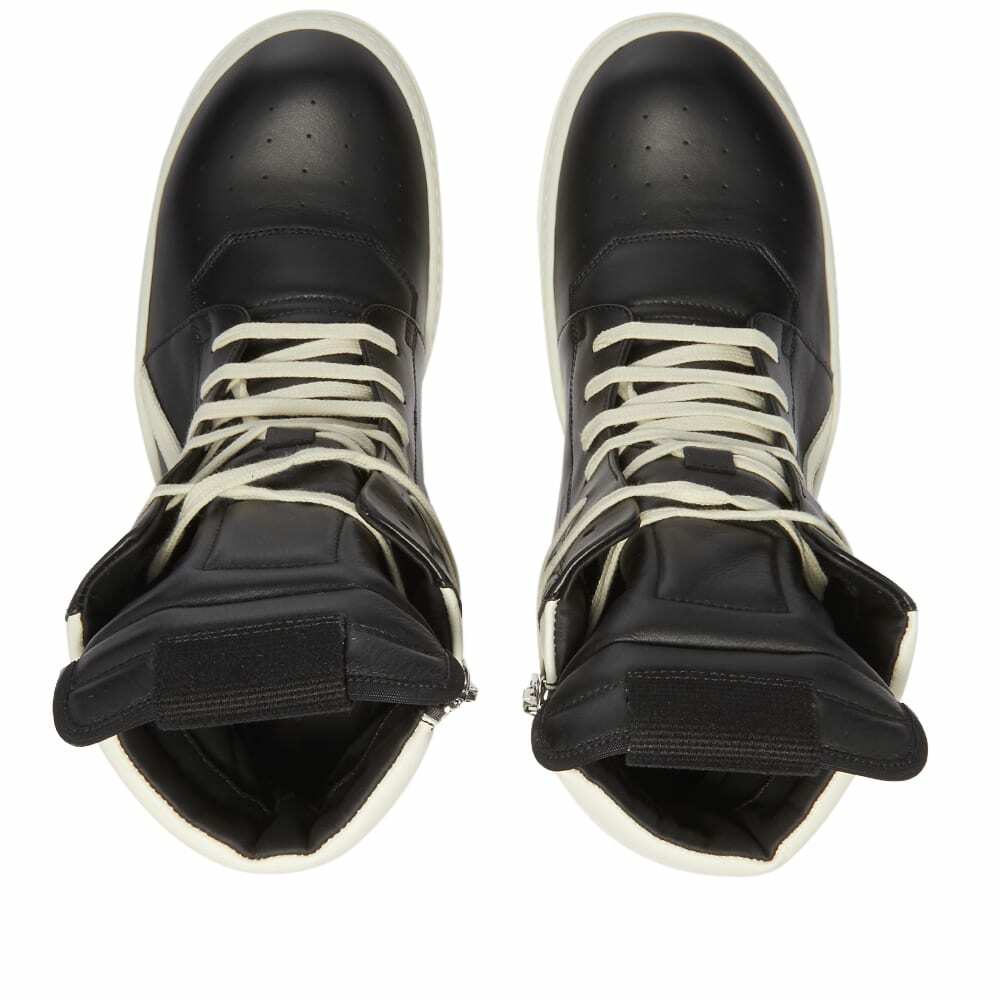 Rick Owens Men's Geobasket Sneakers in Black/White