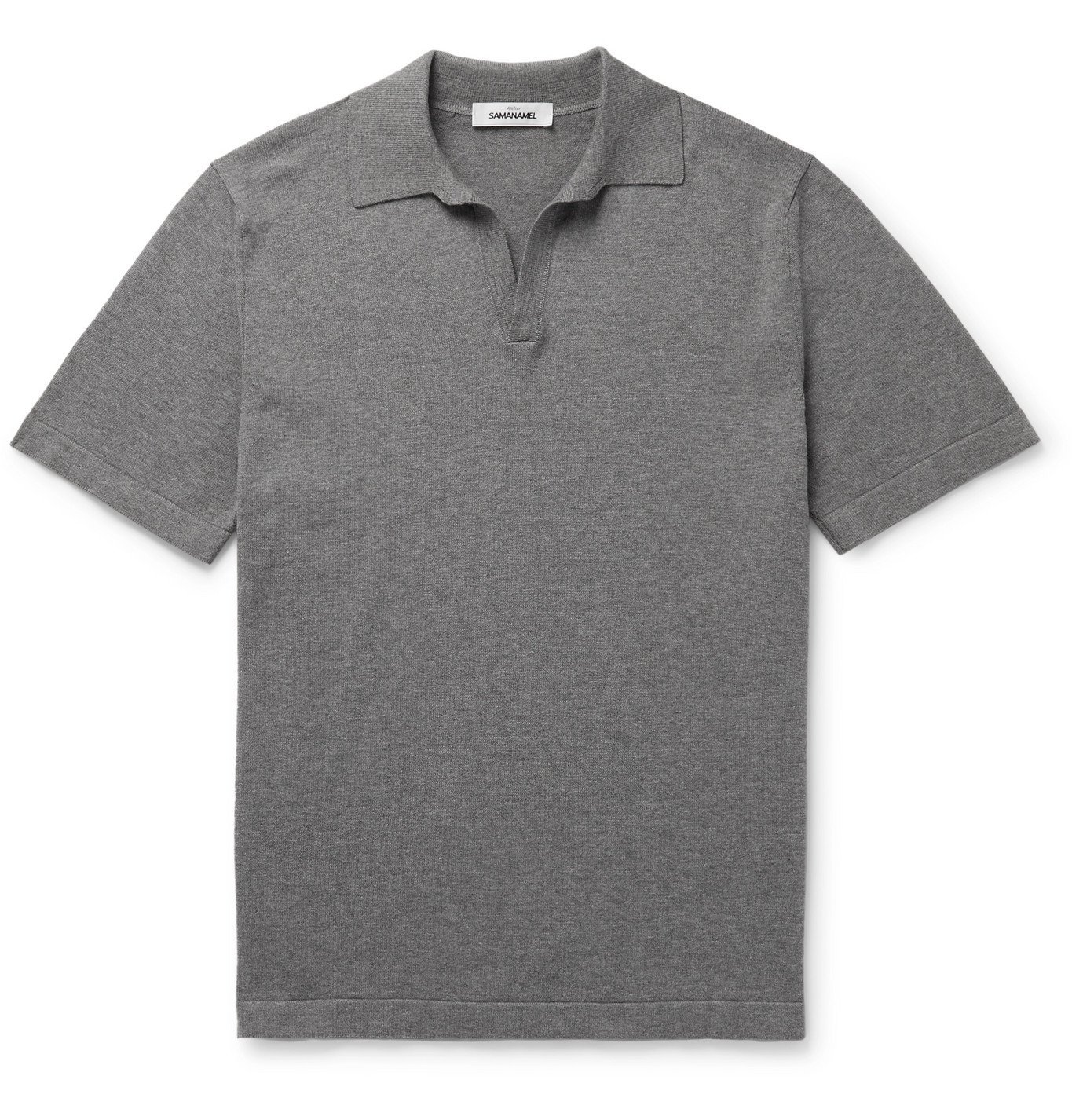 Saman Amel - Cotton Polo Shirt - Gray Saman Amel