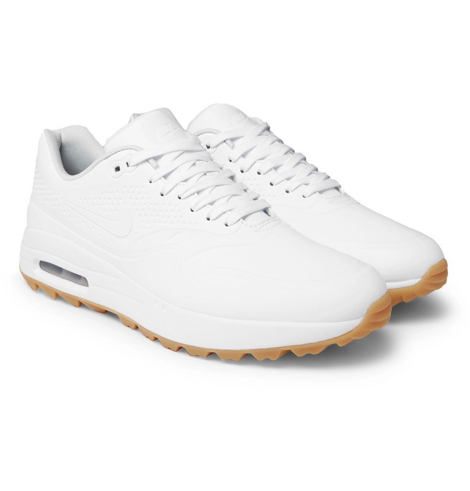 white nike air max golf shoes