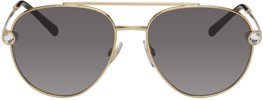 Dolce And Gabbana Gold Aviator Sunglasses Dolce And Gabbana 4728