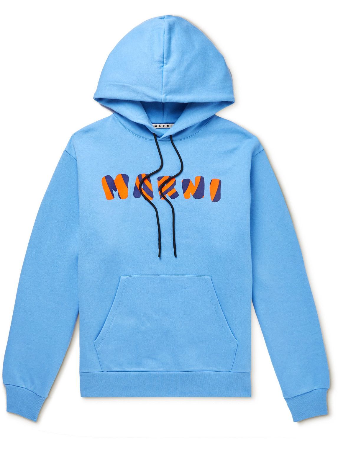 MARNI Kids Logo Hoodie in Blue