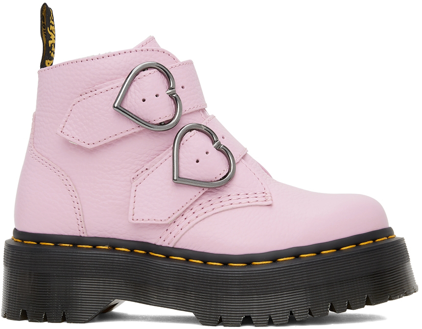 pink doc martens with hearts