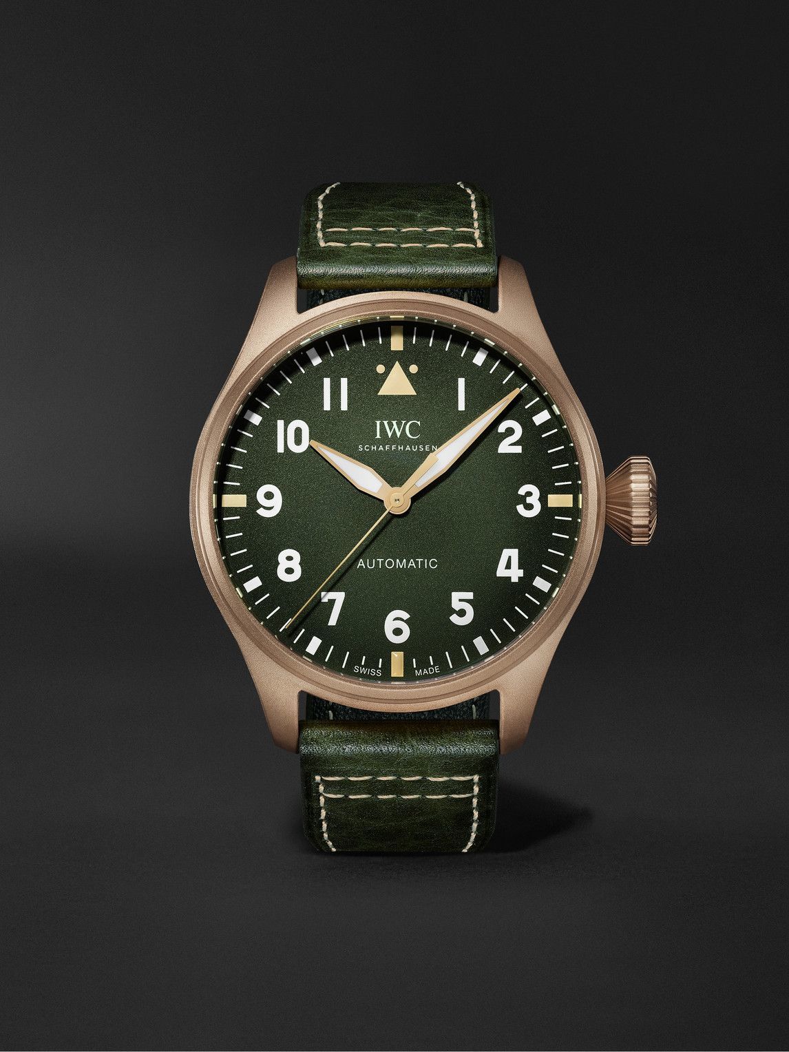 Photo: IWC Schaffhausen - Big Pilot's Spitfire Automatic 43mm Bronze and Leather Watch, Ref. No. IW329702