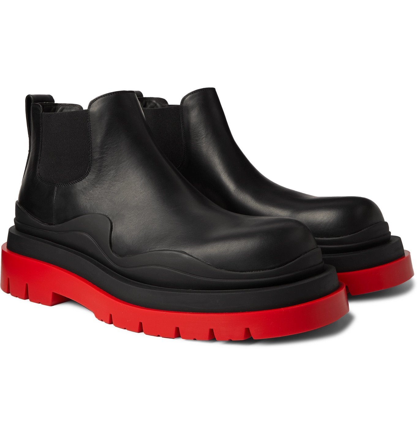 bottega veneta boots with red sole