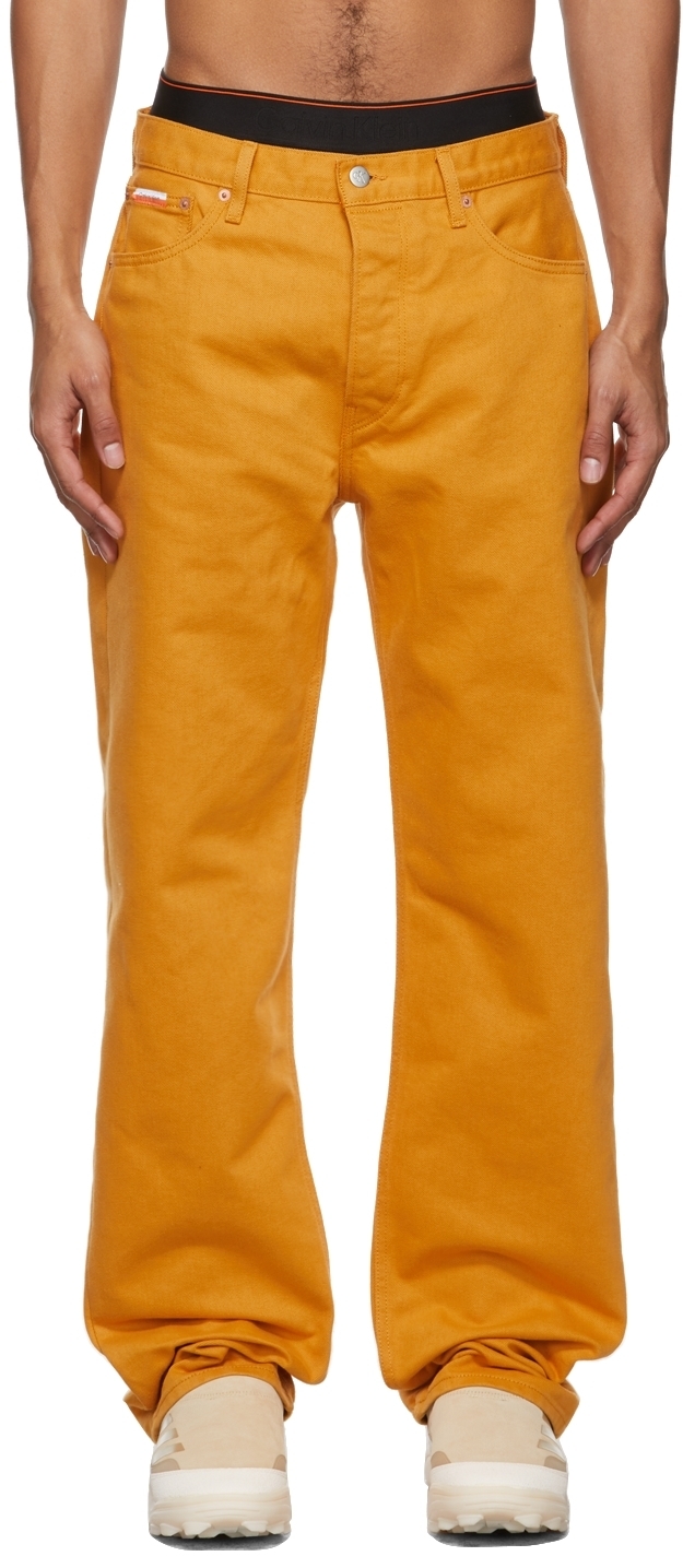 Heron Preston for Calvin Klein Yellow Season 2 Straight-Leg Jeans