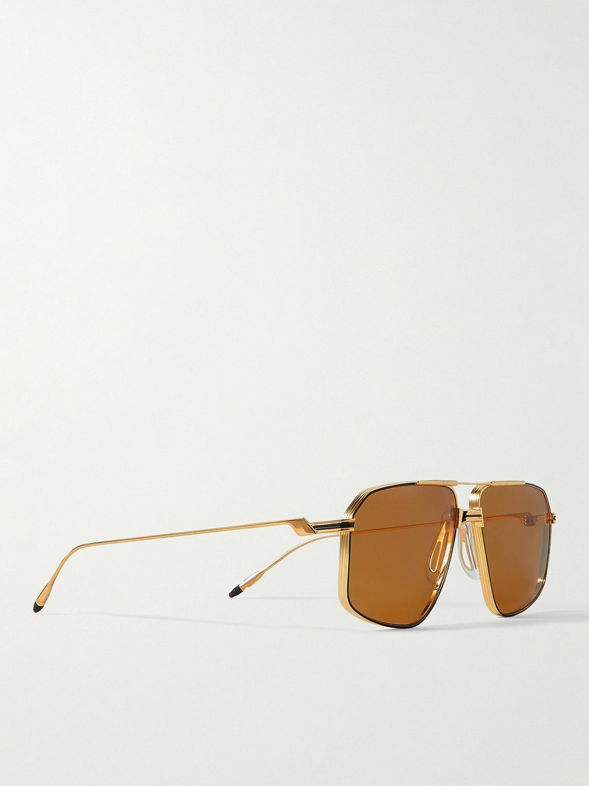 Jacques Marie Mage Jagger AviatorStyle GoldTone Titanium Sunglasses
