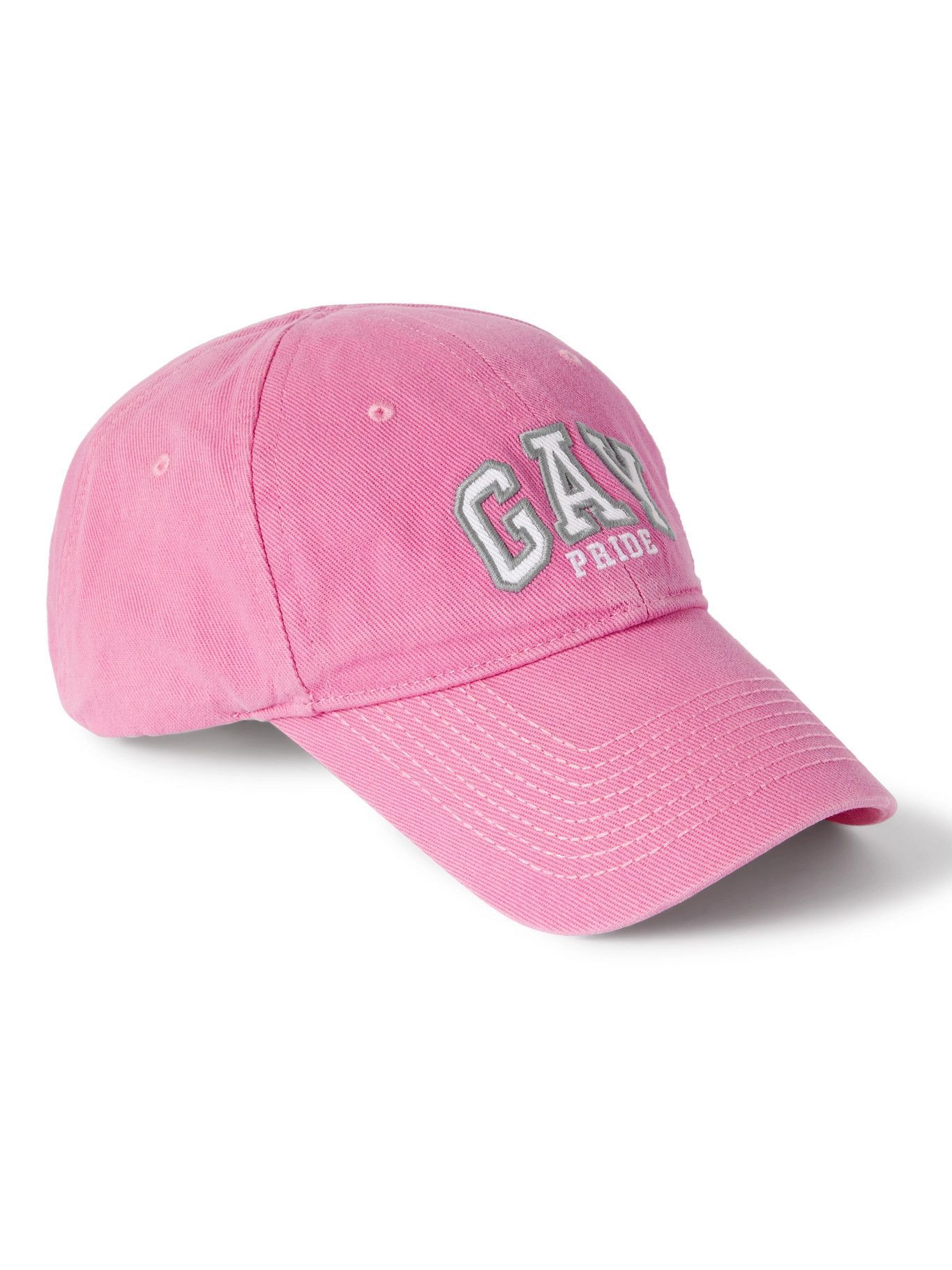 Balenciaga - Embroidered Cotton-Twill Baseball Cap - Pink Balenciaga