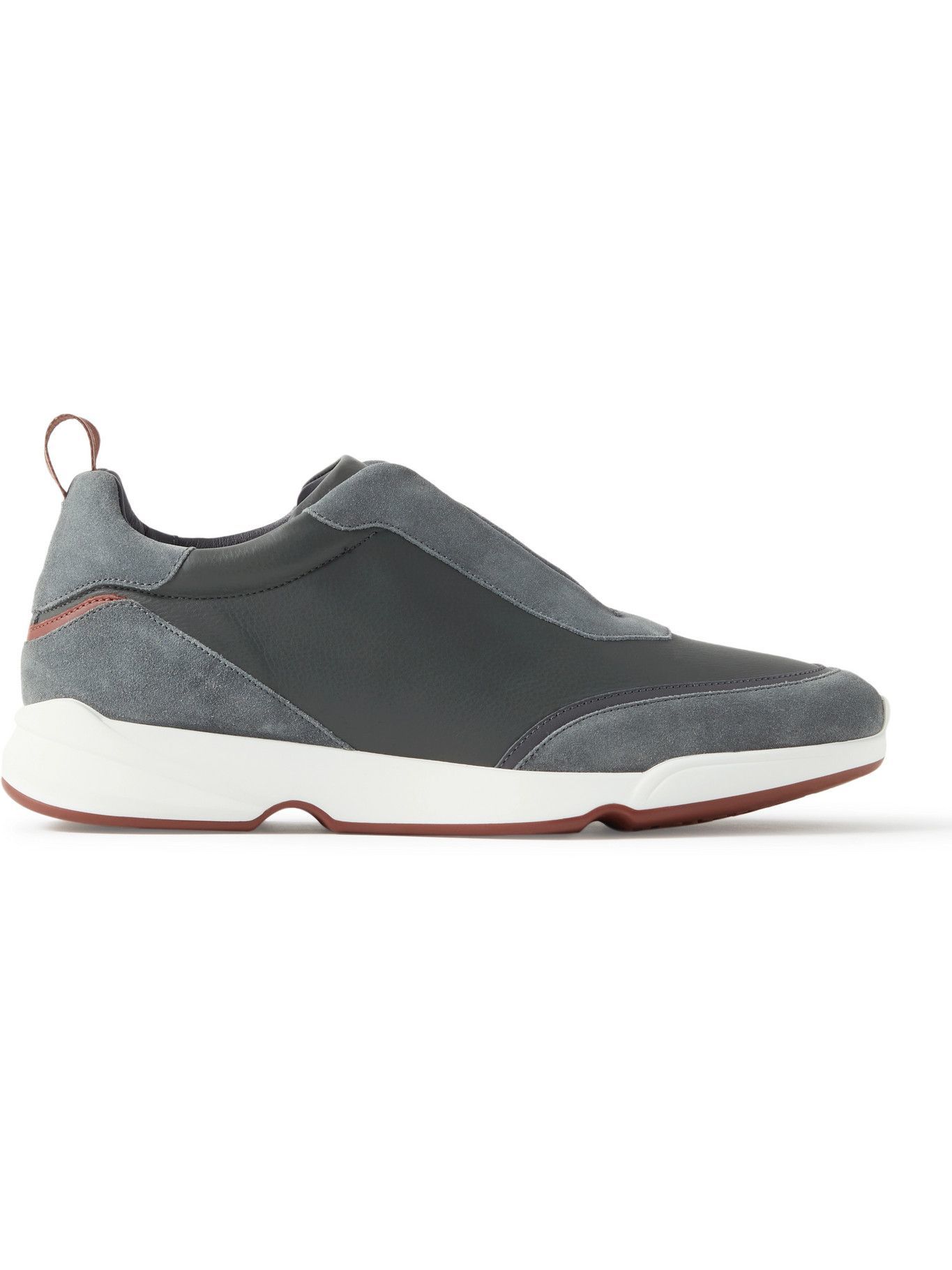 Loro Piana - Modular Walk Leather-Trimmed Canvas and Suede Sneakers ...