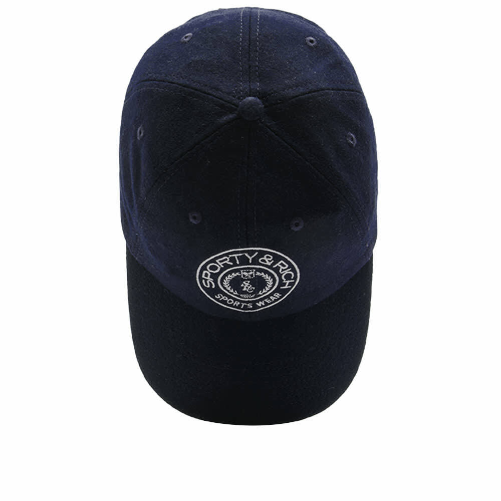 Sporty & Rich Connecticut Wool Cap in Navy/White Sporty & Rich