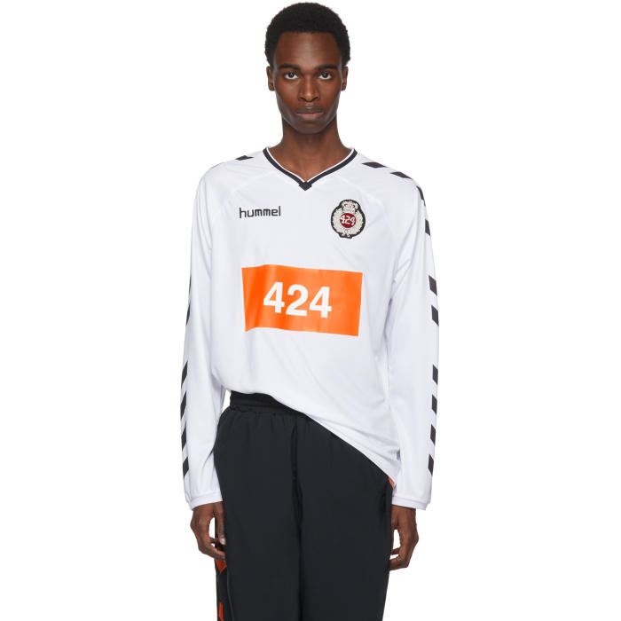 Componist Ingenieurs Bowling 424 White Hummel Edition Logo Jersey Sweater 424