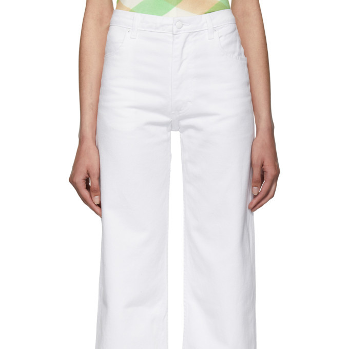 Eckhaus Latta White Wide Leg Jeans 