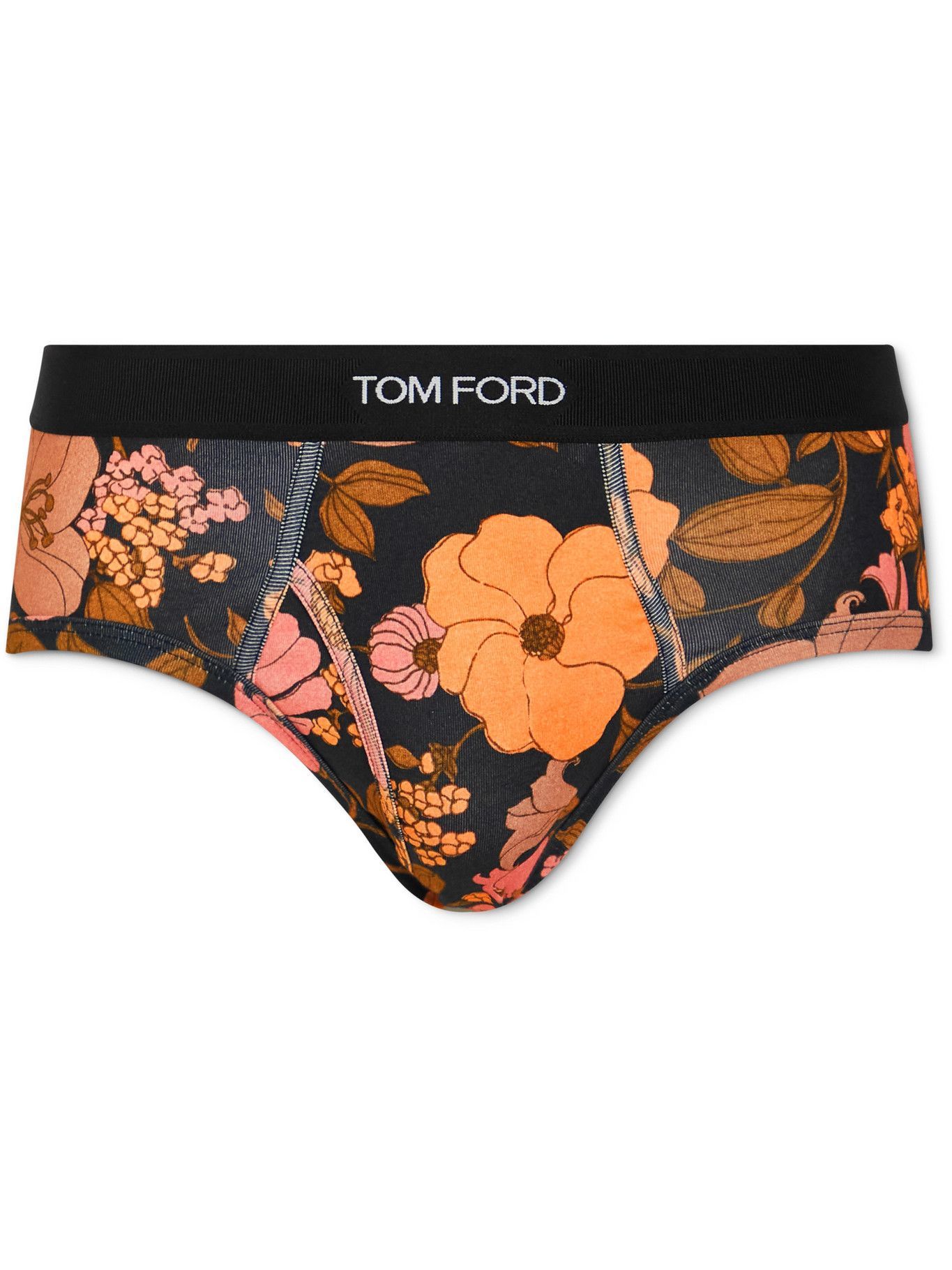 TOM FORD - Floral-Print Stretch-Cotton Briefs - Pink TOM FORD