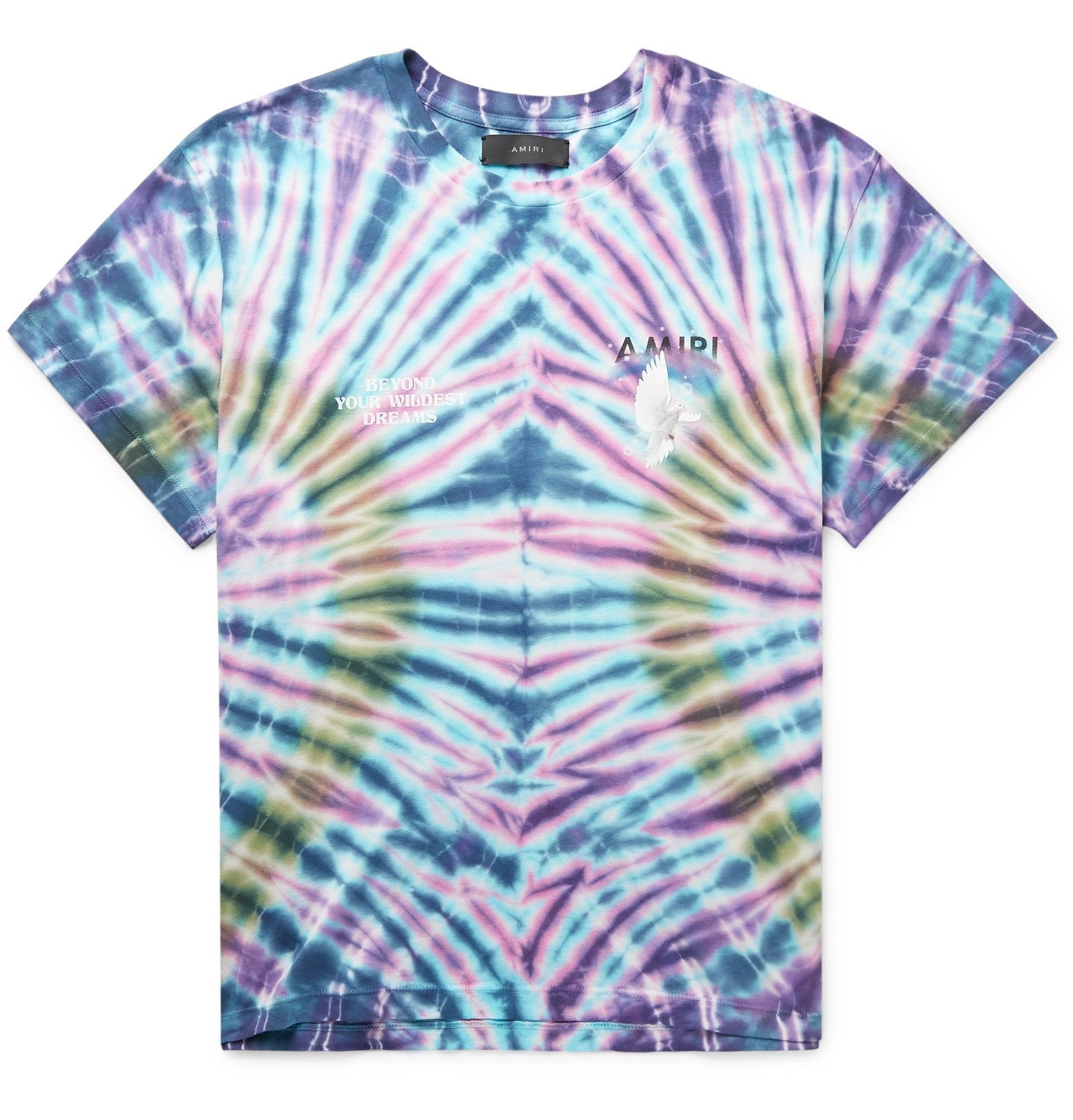 AMIRI - Logo-Print Tie-Dyed Supima Cotton-Jersey T-Shirt - Multi Amiri