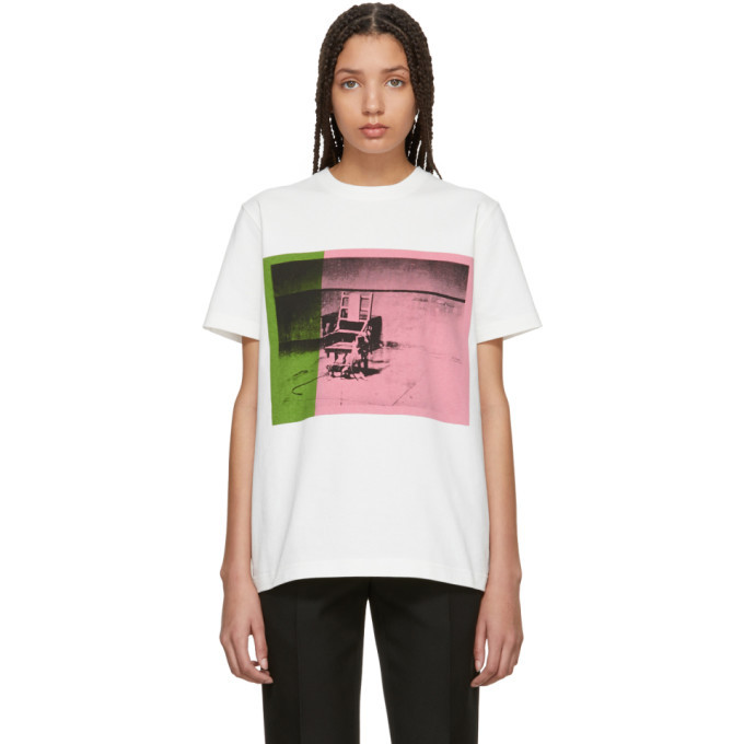 Calvin Klein 205W39NYC White and Pink Electric Chair T-Shirt Calvin Klein  205W39NYC