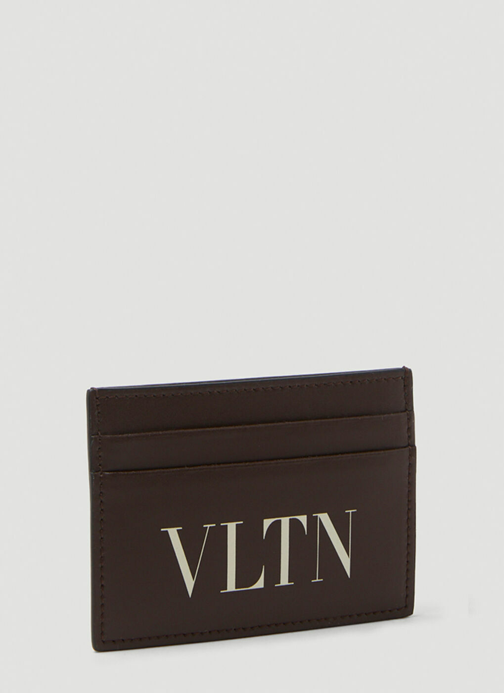 Garavani VLTN Print Card Holder in Brown Valentino