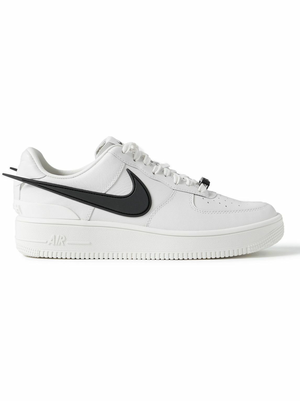Photo: Nike - AMBUSH Air Force 1 Rubber-Trimmed Leather Sneakers - White