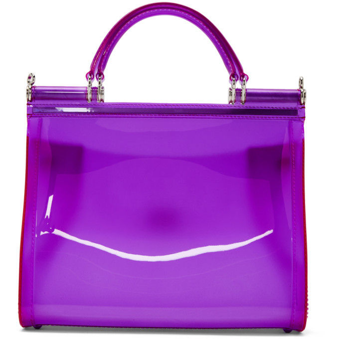 Dolce and Gabbana Purple Small Rubber Miss Sicily Bag Dolce & Gabbana