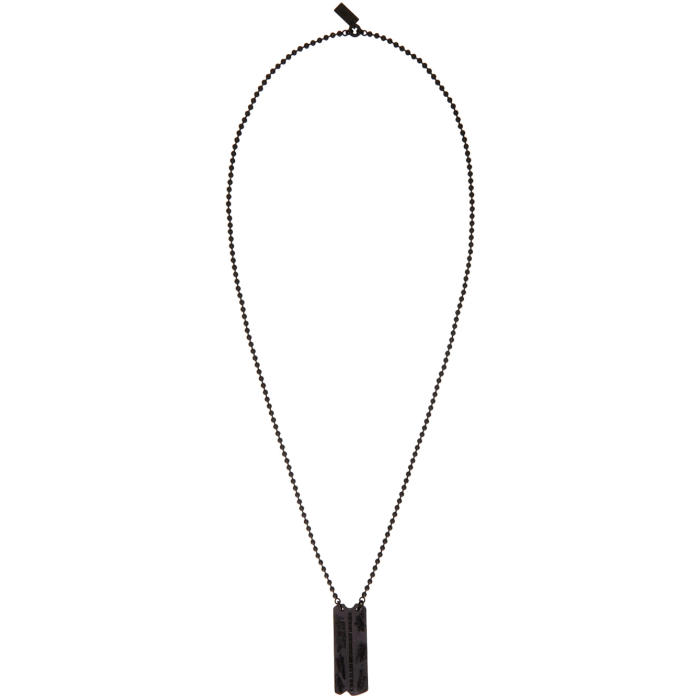 Julius Black Dog Tag Necklace Julius