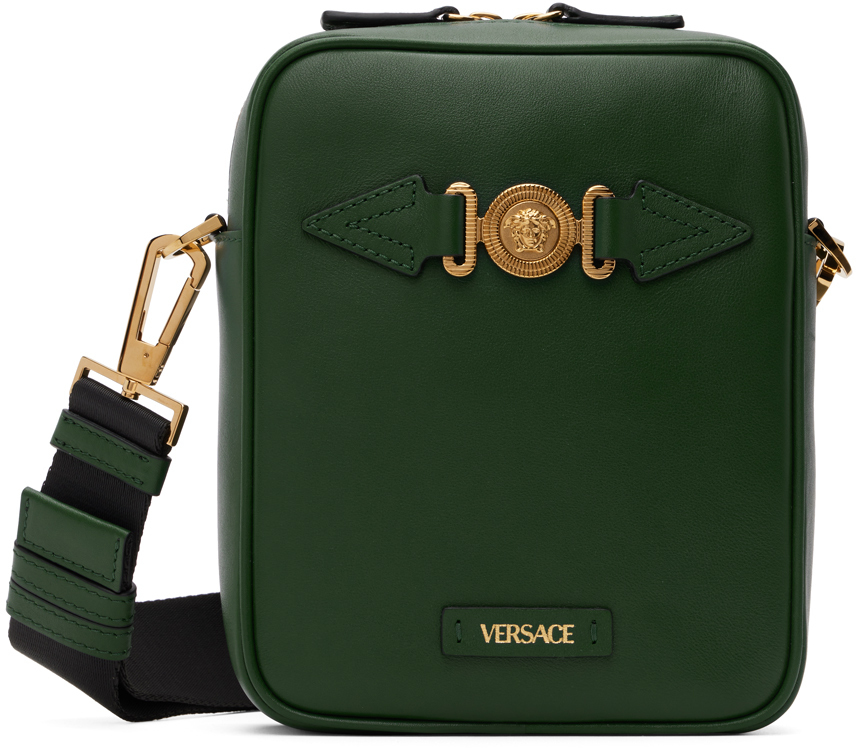 Versace Green Medusa Biggie Crossbody Bag Versace