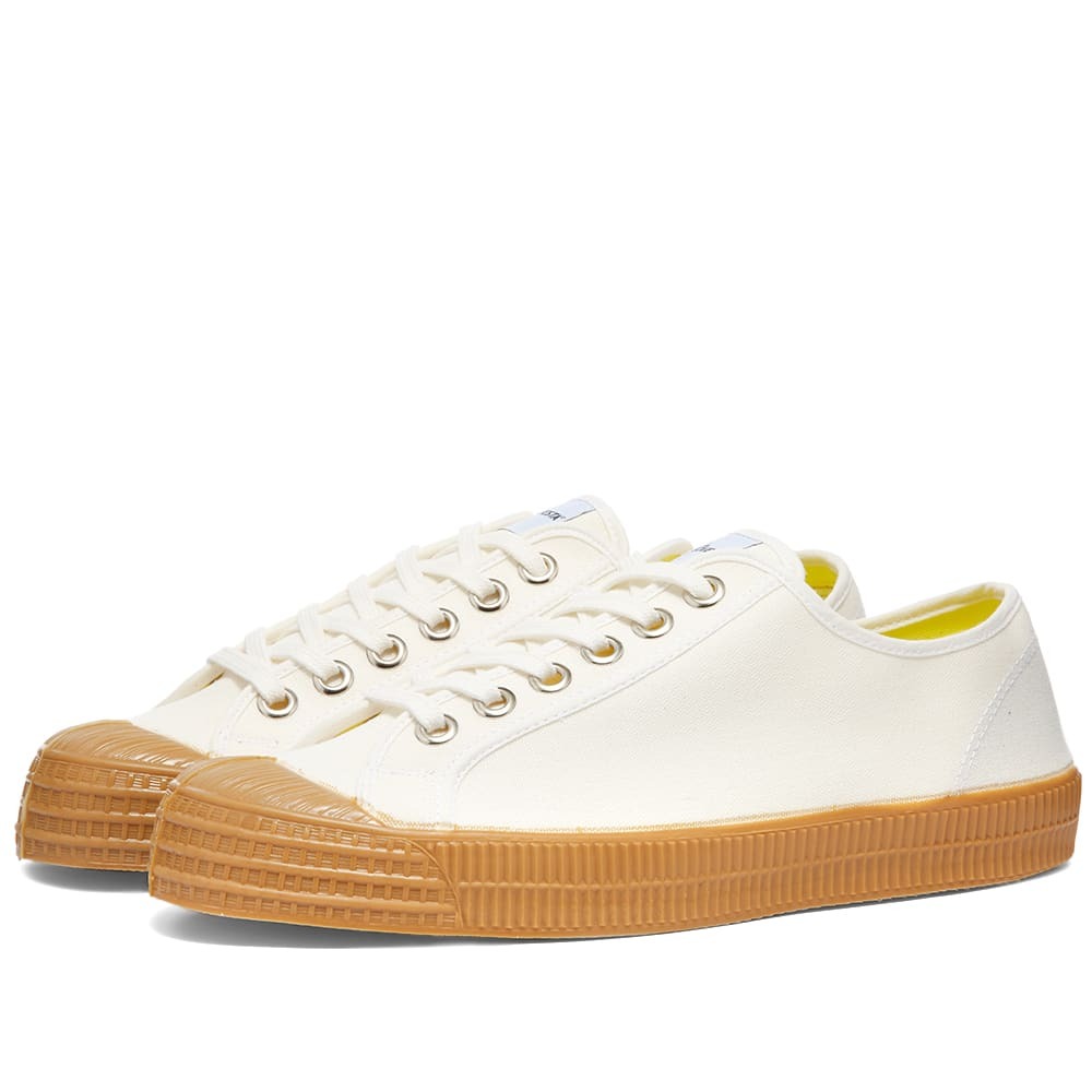 Novesta Men's Star Master Gum Sole Sneakers in White/Gum Novesta