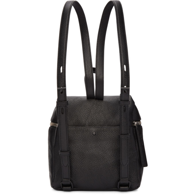 Kara Black Small Leather Backpack Kara