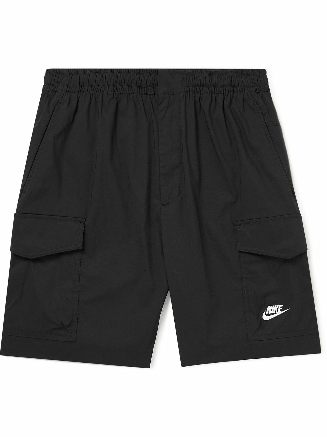 Nike - Utility Straight-Leg Logo-Embroidered Cotton-Blend Cargo Shorts ...