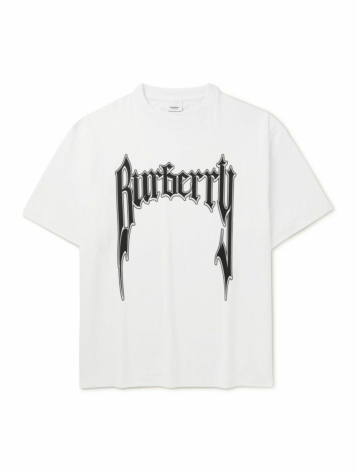 Burberry - Logo-Print Cotton-Jersey T-Shirt - White Burberry