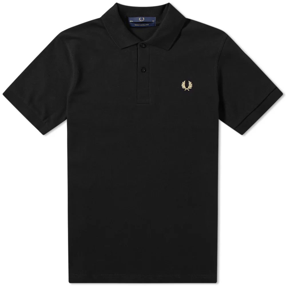 Fred Perry Reissues Original Plain Polo Black & Champagne Fred Perry x ...