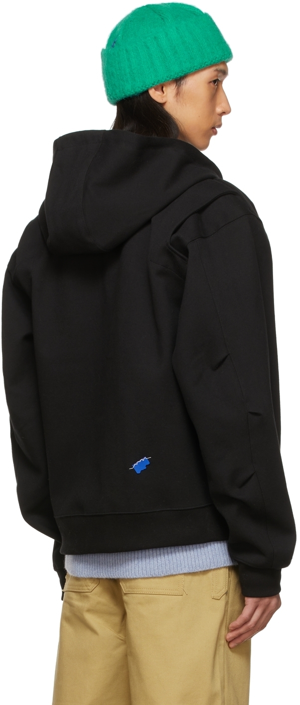 ADER error Black Sculpture Logo Hoodie ADER error