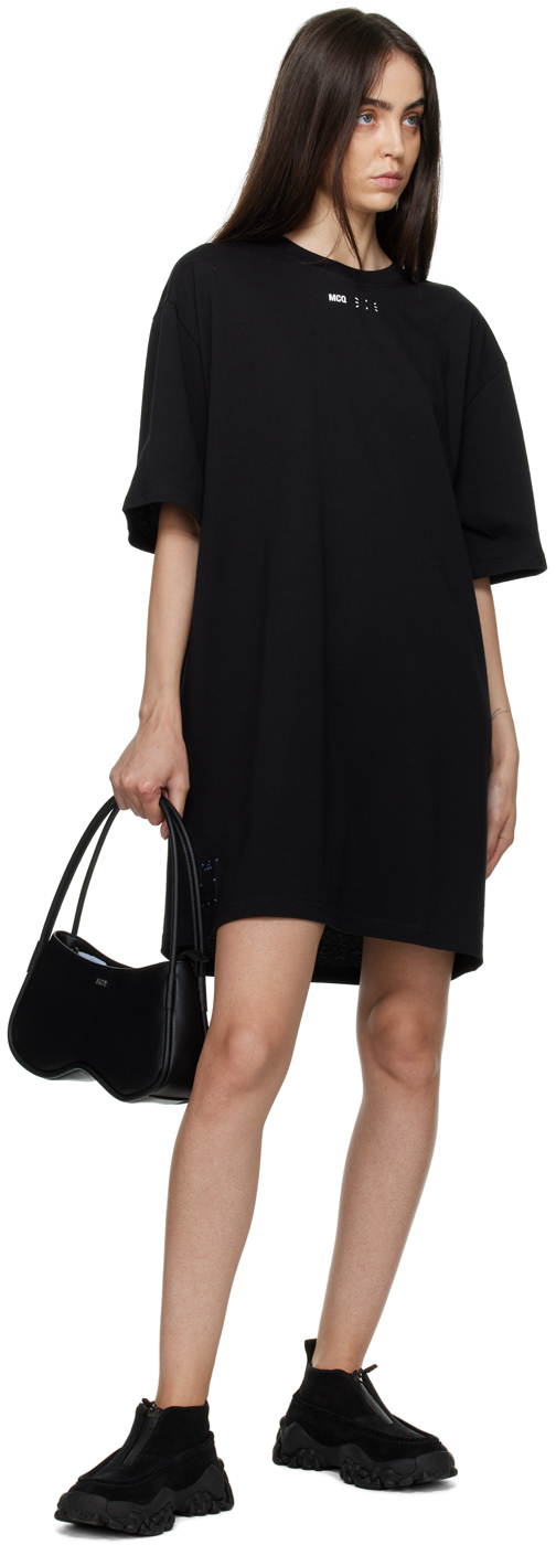 MCQ Black Crimp Moccasin Boots McQ Alexander McQueen