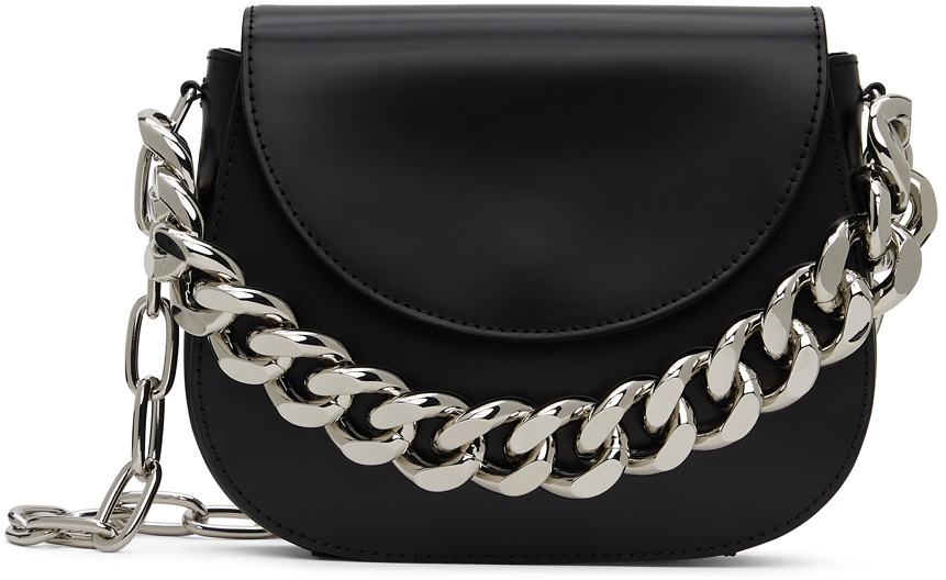 KARA Black Chain Saddle Bag Kara