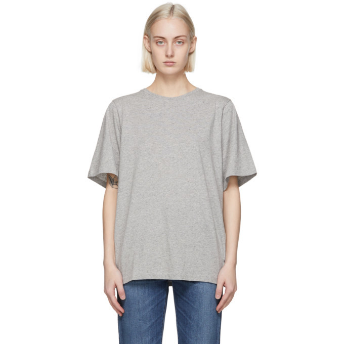 Toteme Grey Organic Cotton Oversized T-Shirt Toteme