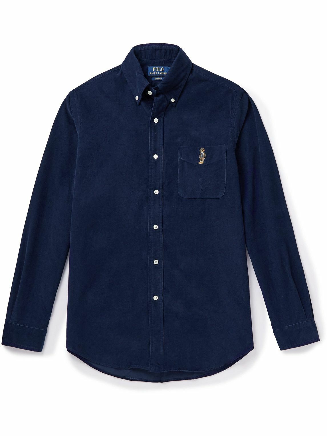 Photo: Polo Ralph Lauren - Logo-Embroidered Cotton-Corduroy Shirt - Blue