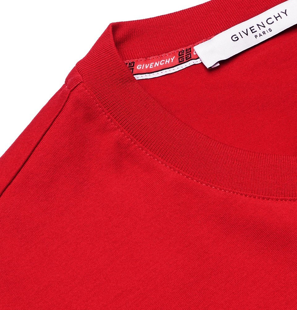 Givenchy - Logo-Print Cotton-Jersey T-Shirt - Men - Red Givenchy