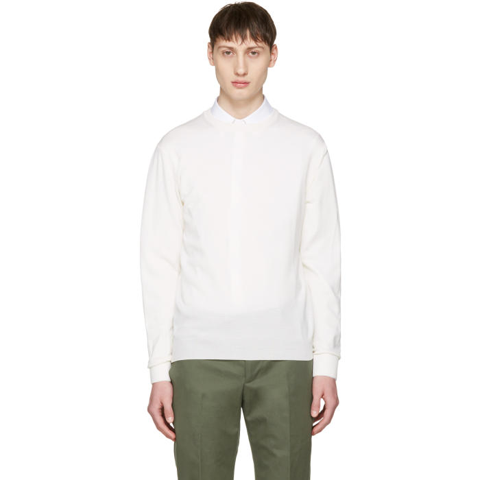 A Ditions M R Off White Merino Stanislas Pullover Editions M R