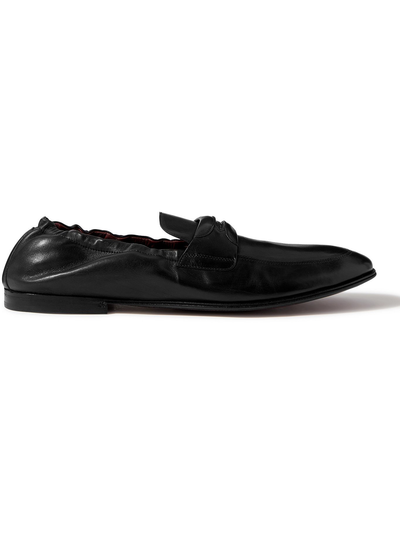 DOLCE & GABBANA - Ariosto Logo-Detailed Leather Loafers - Black Dolce ...
