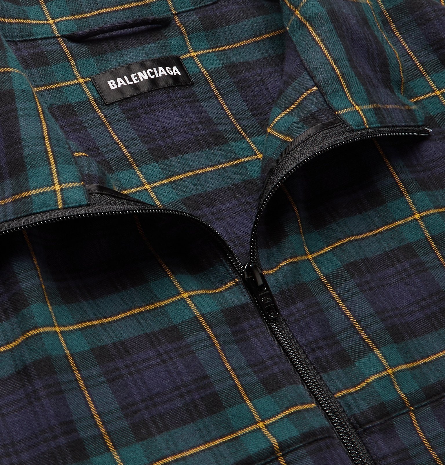 balenciaga blue flannel