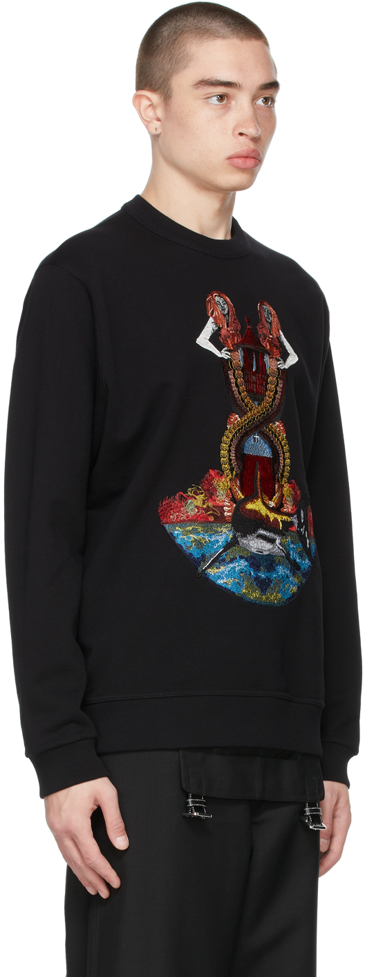 Burberry Black Embroidered Mermaid Sweater Burberry