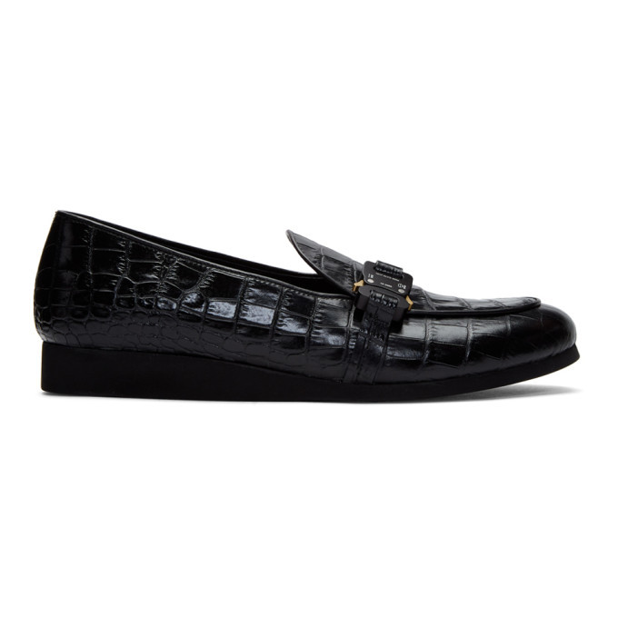 Photo: 1017 ALYX 9SM Black Croc St. Marks Buckle Loafers