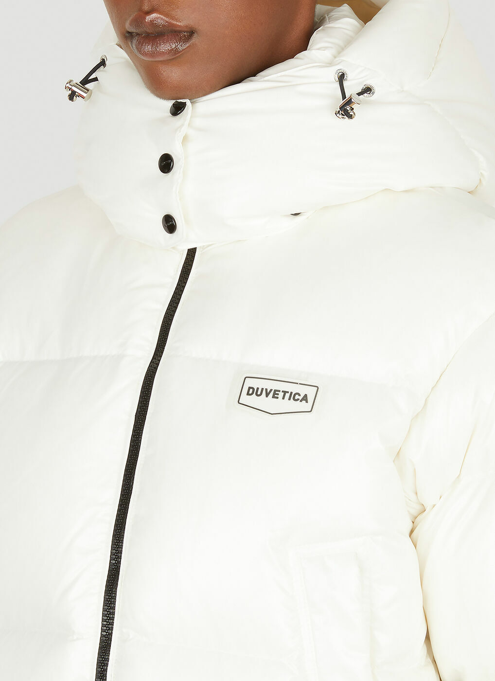 Diadema Quilted Down Jacket in White Duvetica