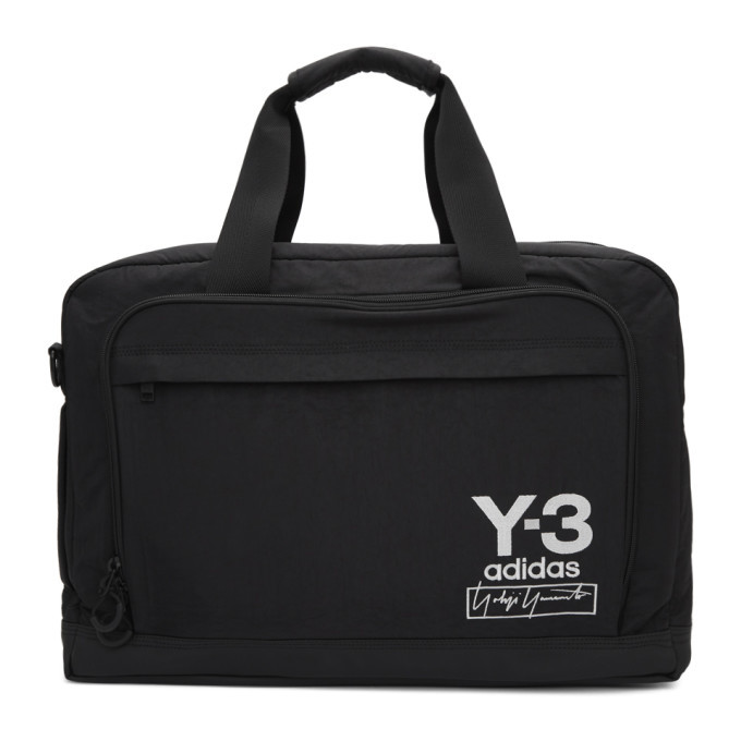 Y3 Black Weekender Messenger Bag Y3