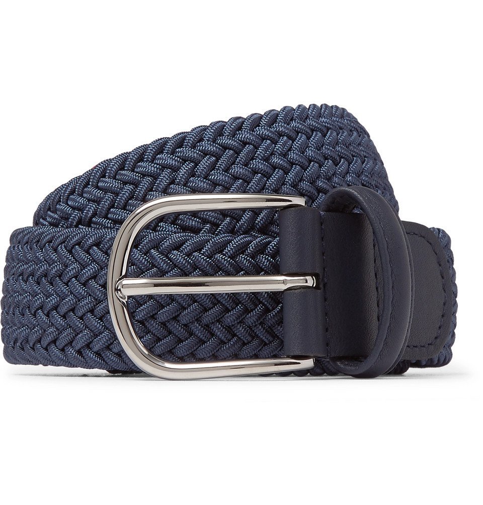 navy woven belt