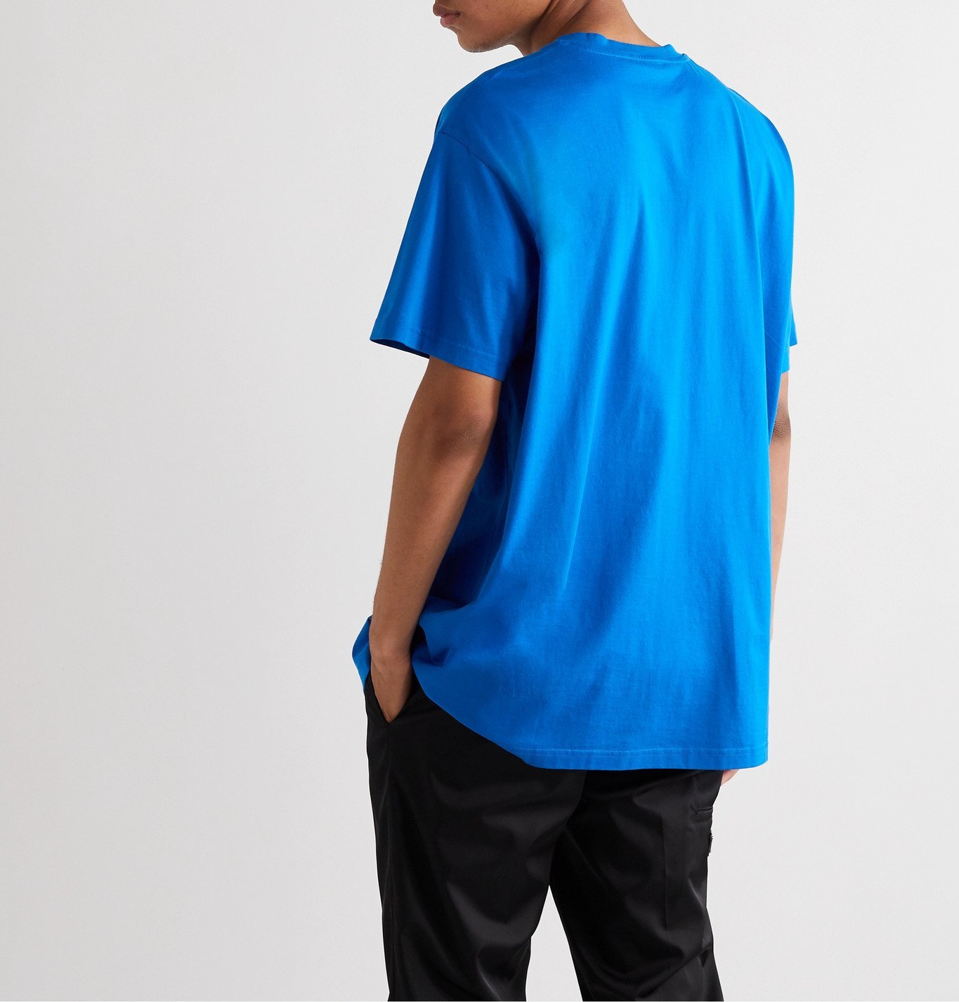 Givenchy - Oversized Logo-Print Cotton-Jersey T-Shirt - Blue Givenchy