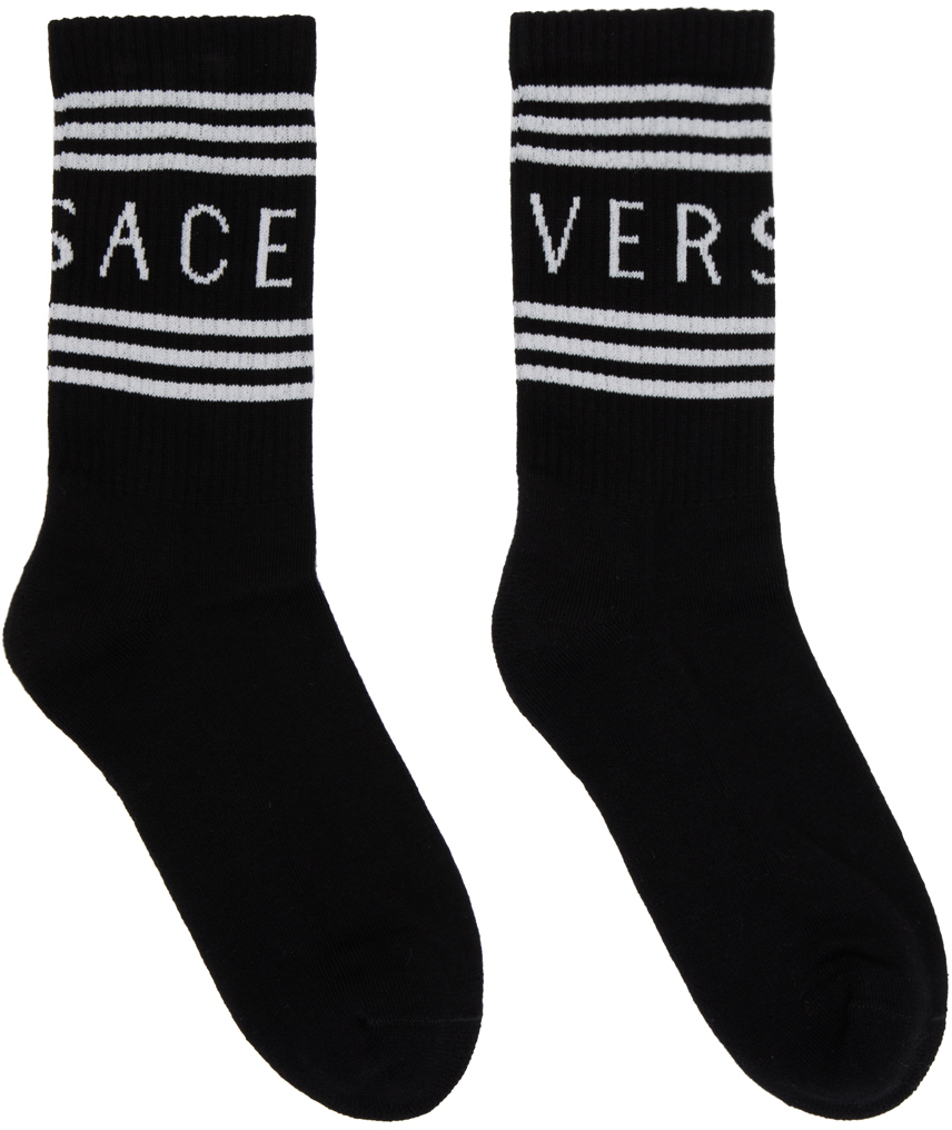 Versace Black Vintage Socks Versace