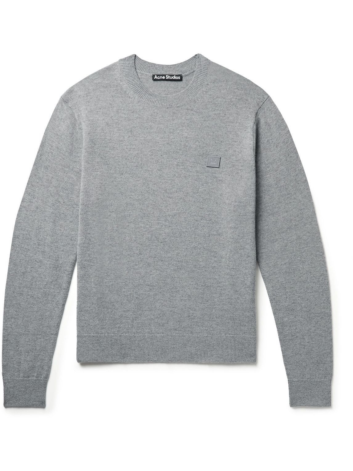 Acne Studios - Kalon Logo-Appliquéd Wool Sweater - Gray Acne Studios