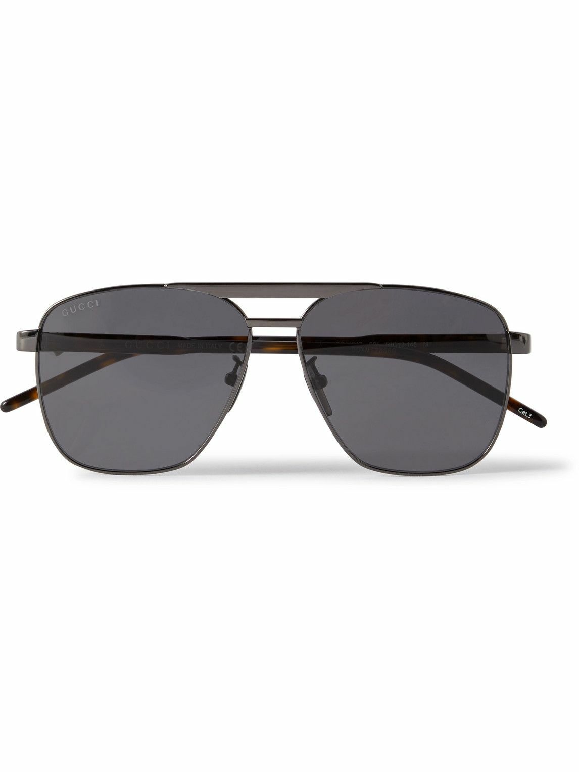 Gucci Eyewear - Aviator-Style Ruthenium and Tortoiseshell Acetate ...