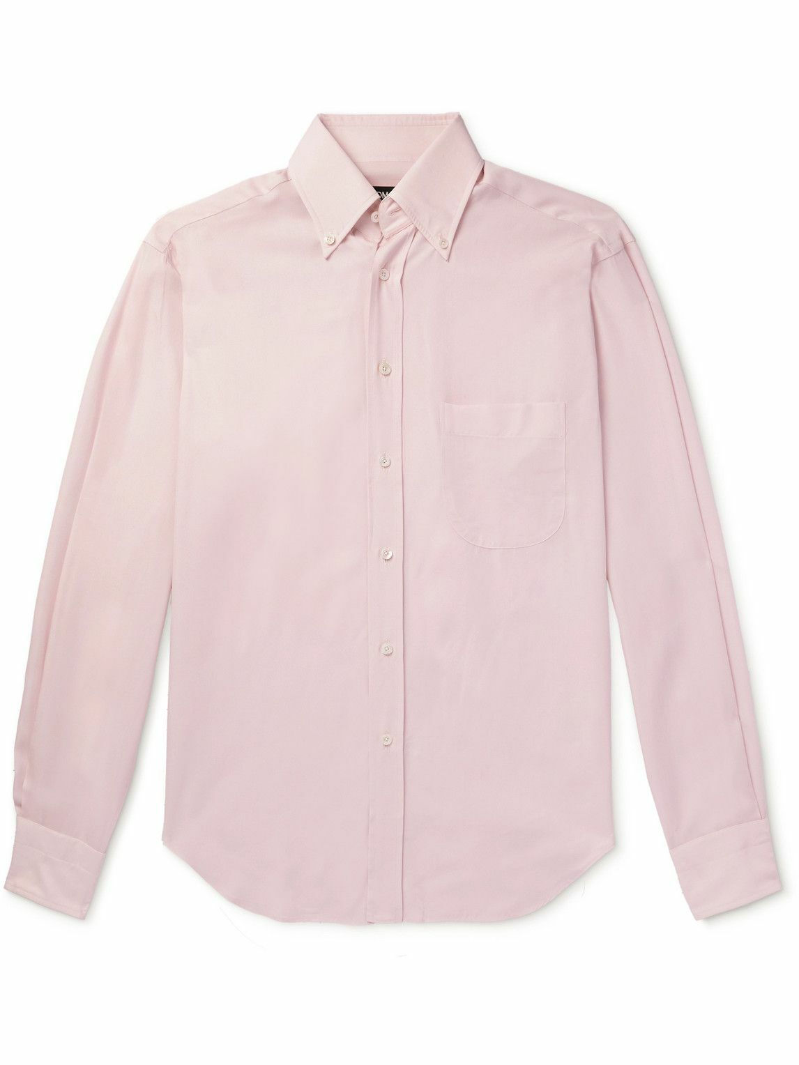 Photo: TOM FORD - Button-Down Collar Lyocell and Cupro-Blend Shirt - Pink